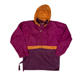 Vintage Jeantex 90s Purple & Orange Half Zip Anorak Jacket Size L